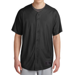 New Era® Diamond Era Full-Button Jersey - 8582-Black-1-NEA220BlackModelFront3-1200W