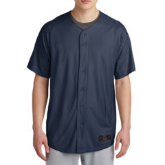 New Era® Diamond Era Full-Button Jersey - 8582-TrueNavy-1-NEA220TrueNavyModelFront3-1200W