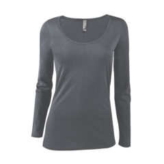 Delta Platinum Ladies’ CVC Long Sleeve Scoop Neck Tee - P507CEEC