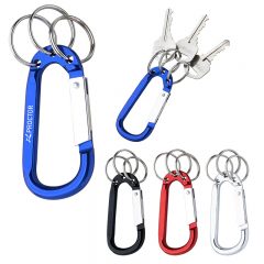 8mm Carabiner with Triple Split Ring - a4075group