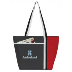 Calling All Stripes Cooler Tote - red