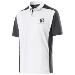 Holloway Adult Polyester Closed-Hole Division Polo - 222486whitecarbonblack