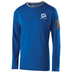 Holloway Adult Polyester Long Sleeve Electron Shirt - 222527_royal