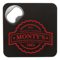 Bottle Opener Coaster - black