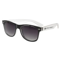 Two-Tone Translucent Malibu Sunglasses - 6264_BLKCLRSIDE