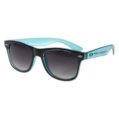 Two-Tone Translucent Malibu Sunglasses - 6264_BLKTRNBLUSIDE
