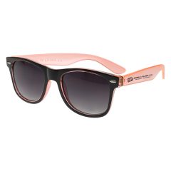 Two-Tone Translucent Malibu Sunglasses - 6264_BLKTRNORNSIDE