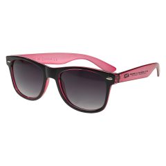 Two-Tone Translucent Malibu Sunglasses - 6264_BLKTRNROSSIDE