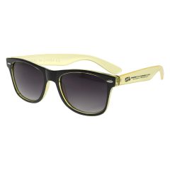 Two-Tone Translucent Malibu Sunglasses - 6264_BLKTRNYELSIDE