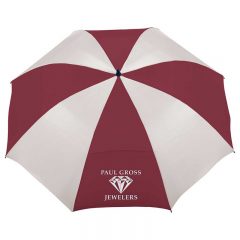 Course Vented Golf Umbrella 62″ - BurgundyWhite