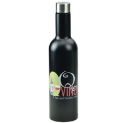Stainless Steel Wine Bottle – 25 oz - StainlessSteelWineBottleBlack