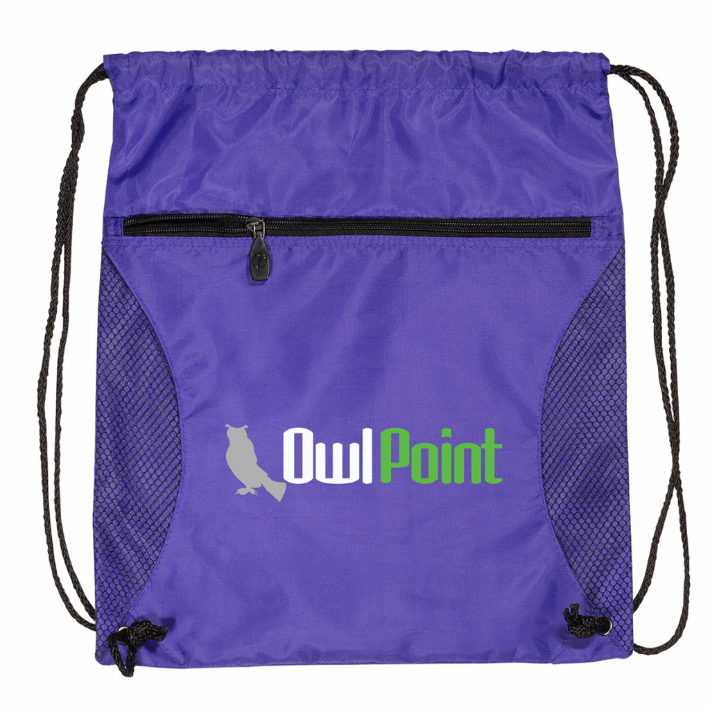 Mesh Drawstring Backpack - Mesh Drawstring Backpack 8211 Purple