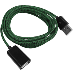 Braided Long Cable - braidedcablegreen