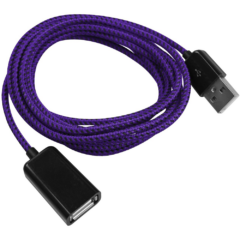 Braided Long Cable - braidedcablepurple