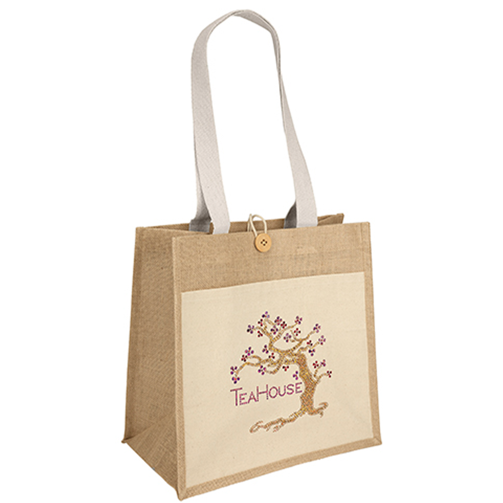 Izzy™ Jute Tote Bag - izzybagnatural