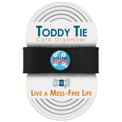 Toddy Tie Cord Organizer - toddytieblack