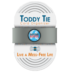Toddy Tie Cord Organizer - toddytiegrey