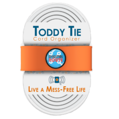 Toddy Tie Cord Organizer - toddytieorange