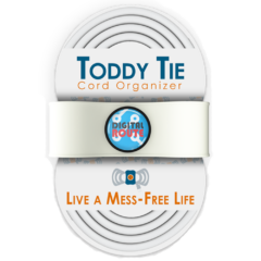 Toddy Tie Cord Organizer - toddytiewhite