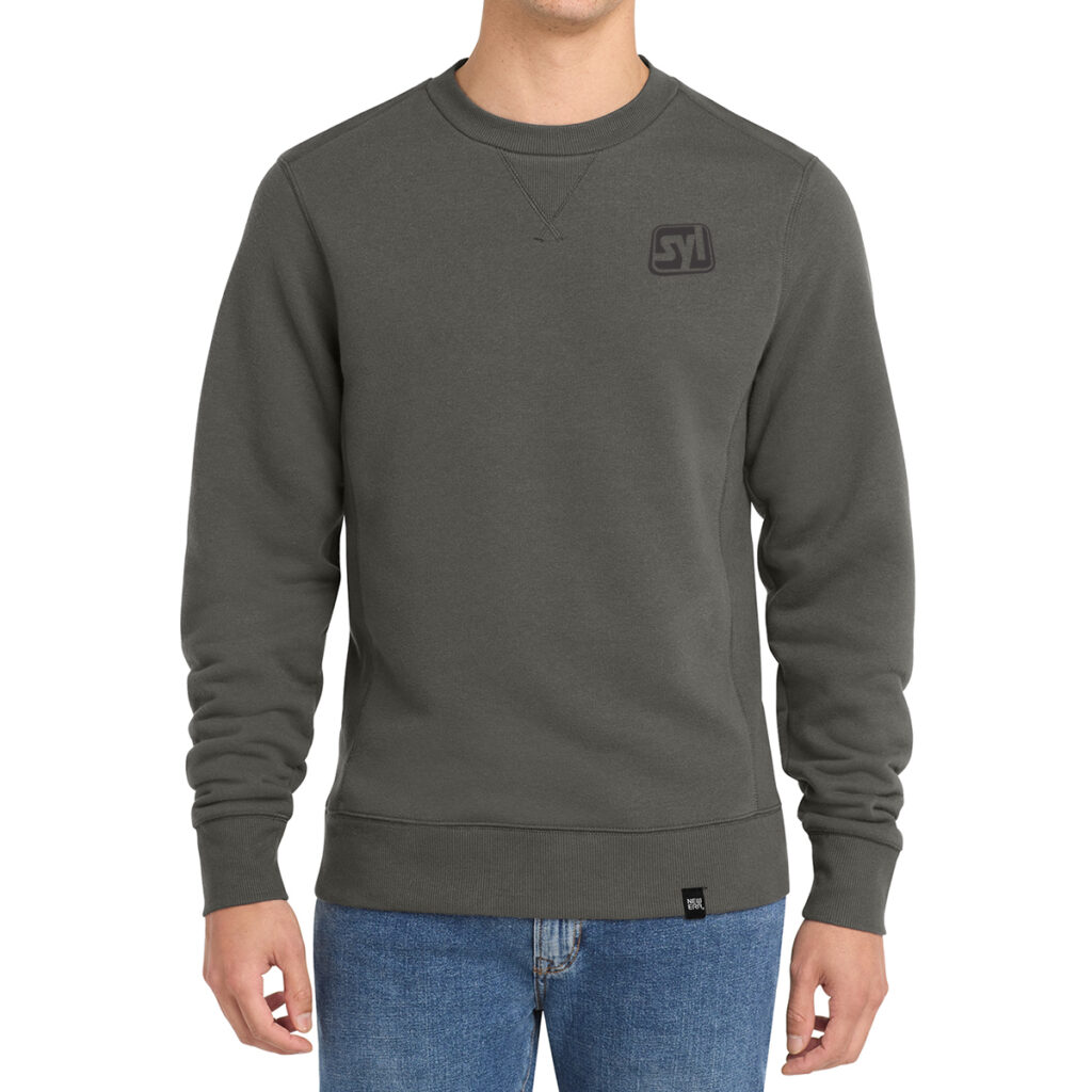 New Era® French Terry Crew - 1200W-8600-Graphite-0-NEA501GraphiteModelFront5