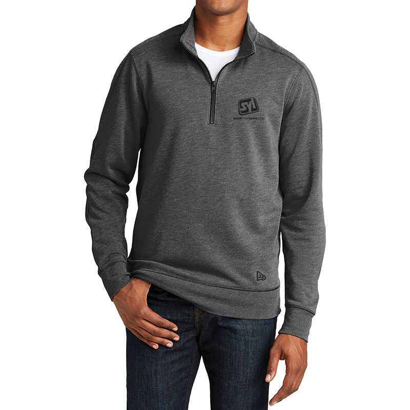 New Era® Tri-Blend Fleece 1/4-Zip Pullover - Show Your Logo