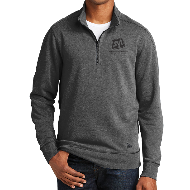 New Era® Tri-Blend Fleece 1/4-Zip Pullover - Show Your Logo