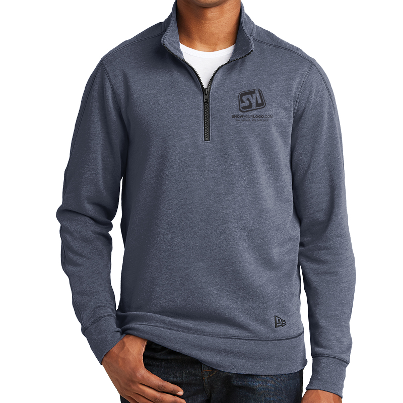 New Era® Tri-Blend Fleece 1/4-Zip Pullover - Show Your Logo