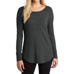 District Made® Ladies’ Perfect Tri ® Long Sleeve Tunic - 8678-BlackFrost-1-DT132LBlackFrostModelFront
