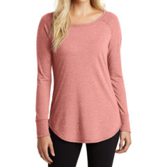 District Made® Ladies’ Perfect Tri ® Long Sleeve Tunic - 8678-BlushFrost-1-DT132LBlushFrostModelFront2