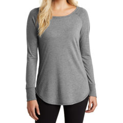 District Made® Ladies’ Perfect Tri ® Long Sleeve Tunic - 8678-GreyFrost-1-DT132LGreyFrostModelFront-1200W