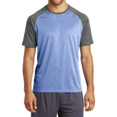 Sport-Tek® Heather-On-Heather Contender™ Tee - 8763-TrRoyalHeGH-1-ST362TrRoyalHeGHModelFront-1200W