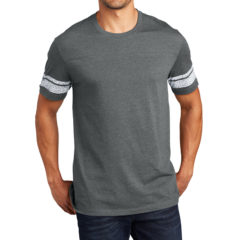 District Made® Men’s Game Tee - 8776-HtdCharWh-1-DT376HtdCharWhModelFront2-1200W
