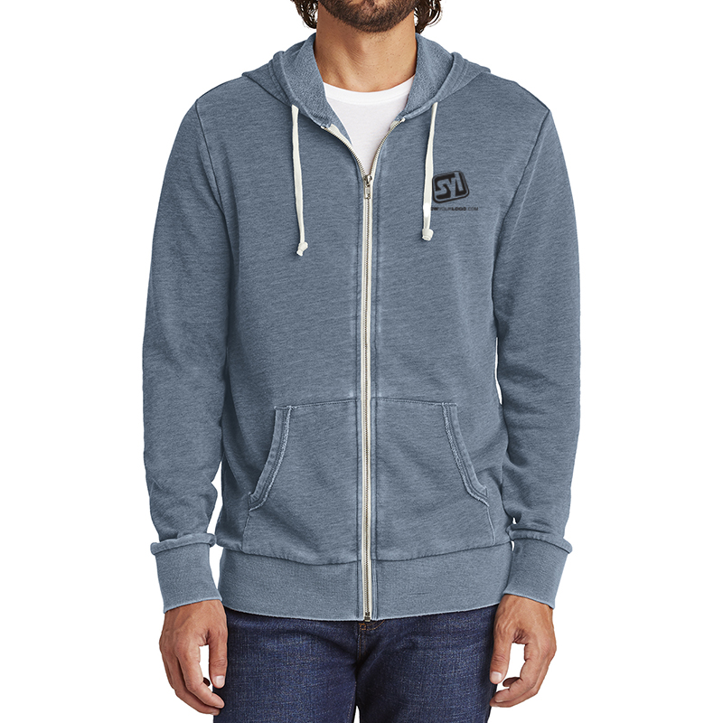 Alternative Burnout Laid-Back Zip Hoodie - 8821-DarkNavy-1-AA8636DarkNavyModelFront-1200W 1