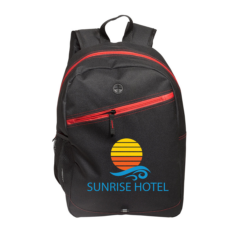 Color Zippin’ Laptop Backpack - Color Zippin8217 Laptop Backpack 8211 Black-Red