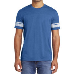District Made® Men’s Game Tee - DT376_Heathered True Royal- White_front