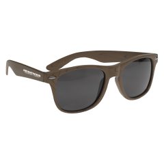 Designer Collection Woodtone Malibu Sunglasses - 6265_WOODBRN_Silkscreen