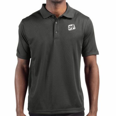 Clique Ice Pique Mens Short Sleeve Tech Polo 8211 Titan 8211 On Model