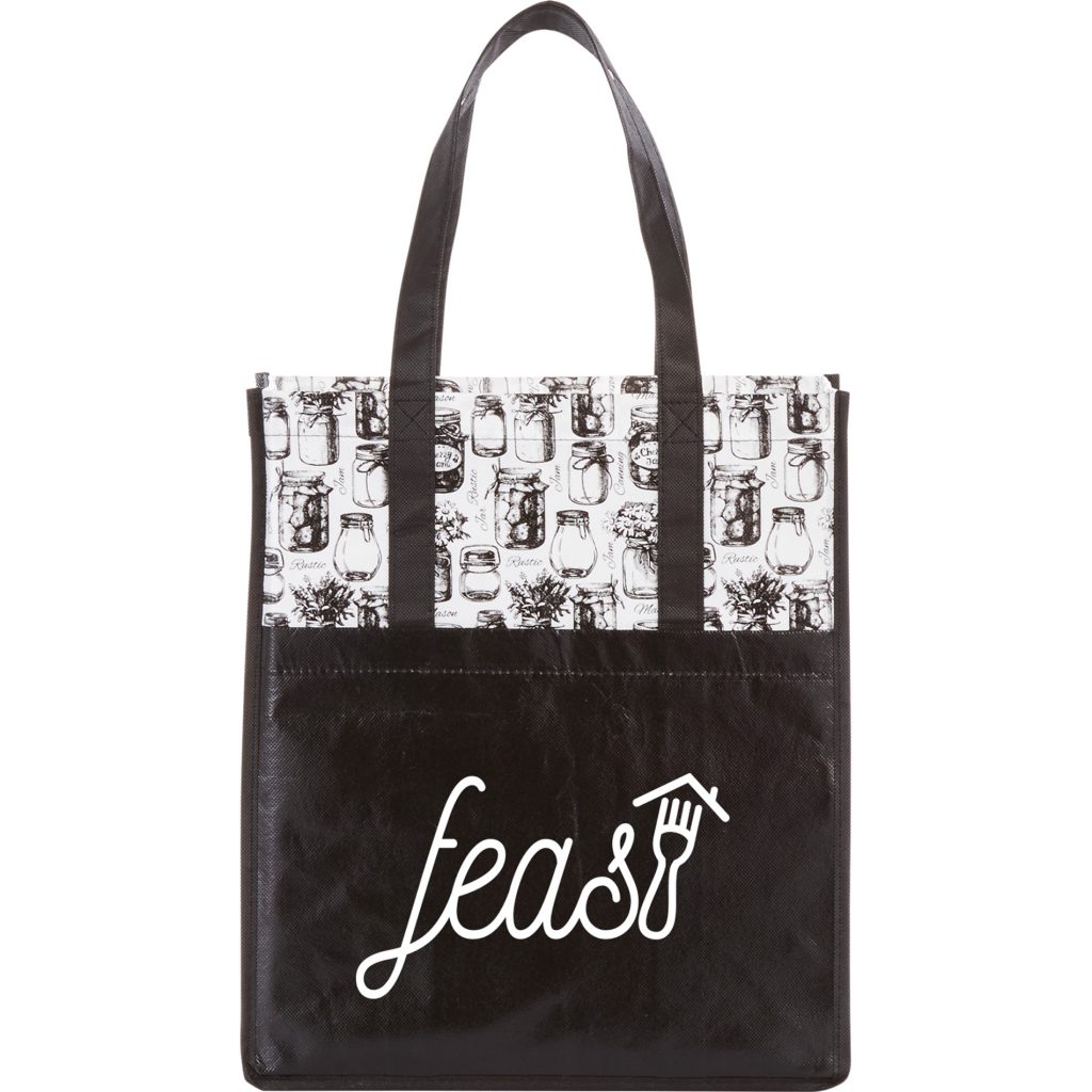 Vintage Mason Jar Laminated Shopper Tote - download