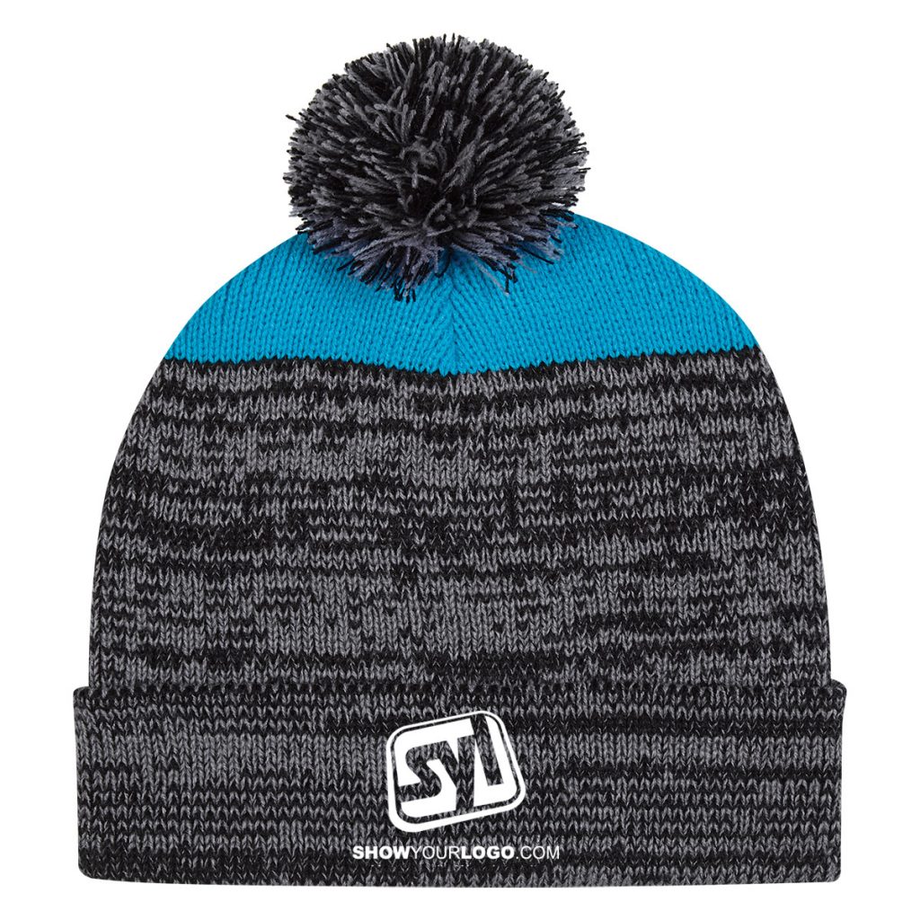 Knit Heathered Beanie with Cuff - 1099_GRABLL