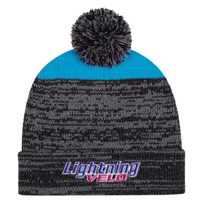 Knit Heathered Beanie with Cuff - 1099_GRABLL_Embroidery