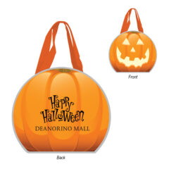 Reflective Halloween Pumpkin Tote Bag - 3690_ORN_Both_Silkscreen