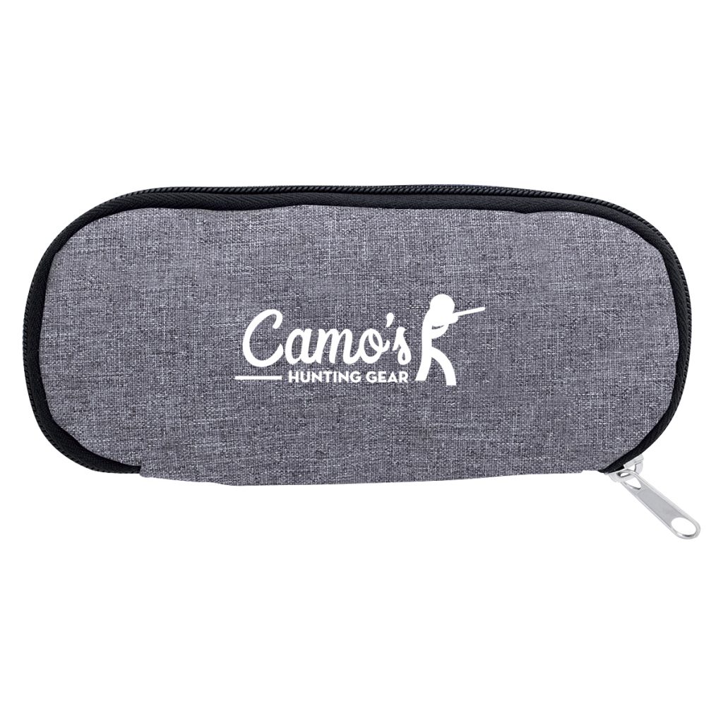 Zippered Eyeglasses/Sunglasses Pouch - 512_GRA_Silkscreen