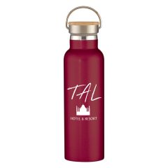 Tipton Stainless Steel Bottle with Bamboo Lid – 21 oz - 5633_MAR_Silkscreen