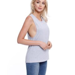 StarTee Drop Ship Ladies’ Cotton Muscle T-Shirt - ST1150_45_z_SD