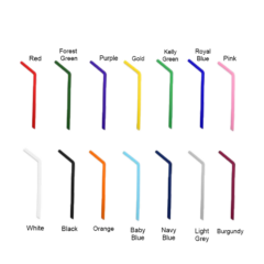 Silicone Reusable Bent Straw - bentstrawcolors