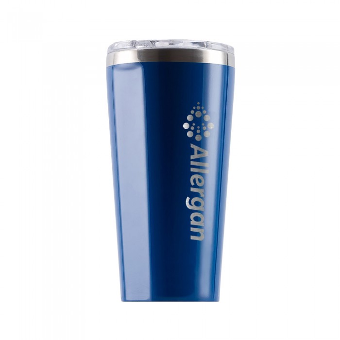 Corkcicle 16 oz Tumbler - Show Your Logo Brushed Silver Stainless-steel Tumbler - 16 Fl Oz