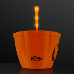 Pumpkin Light Handle Halloween Bucket - pumpkinlighthandlebucketsideimprint