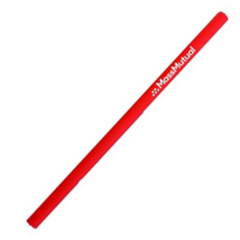Silicone Reusable Straight Straw - red