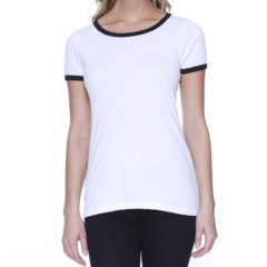 StarTee Ladies’ CVC Ringer T-Shirt - st1431_19_z