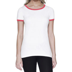 StarTee Ladies’ CVC Ringer T-Shirt - st1431_22_z